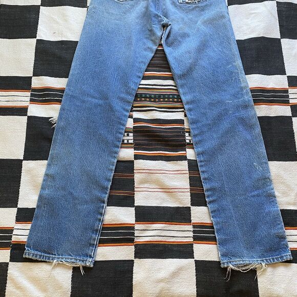 Vintage Wrangler Distressed 100% Cotton Jeans. USA. 31/34. Workwear. Western. - Picture 11 of 15